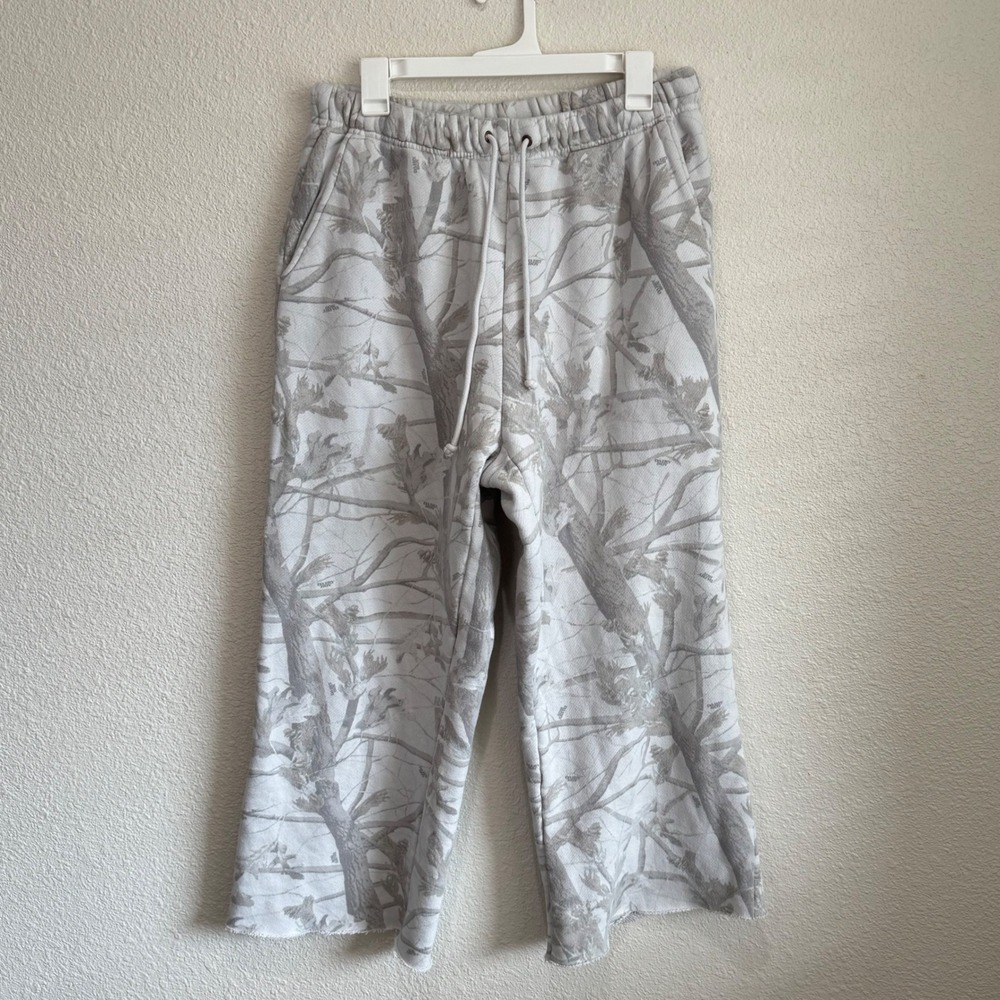 Dairy Boy Womens Large Straight Leg Sweatpants Woodland Camo Baggy Streetwear